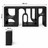 Sculptural Black Geometric Console Table with Arch Cutouts