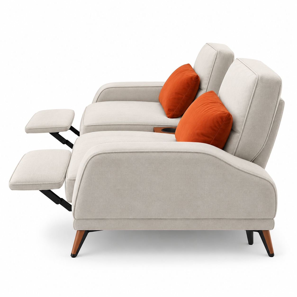 Double Recliner Sofa with Central Console