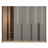 Modern Luxury 5-Piece Bedroom Set with LED Glass Wardrobe & Shoe Rack