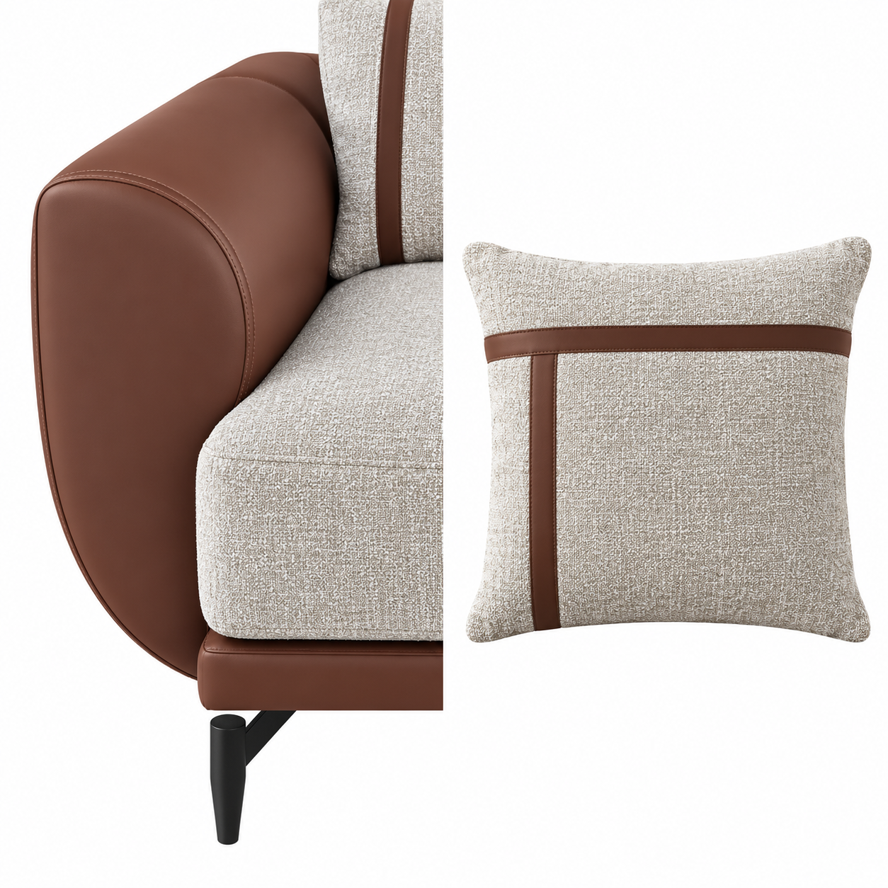 Modern Dual-Tone 5-Seater Sofa Set (3+1+1)