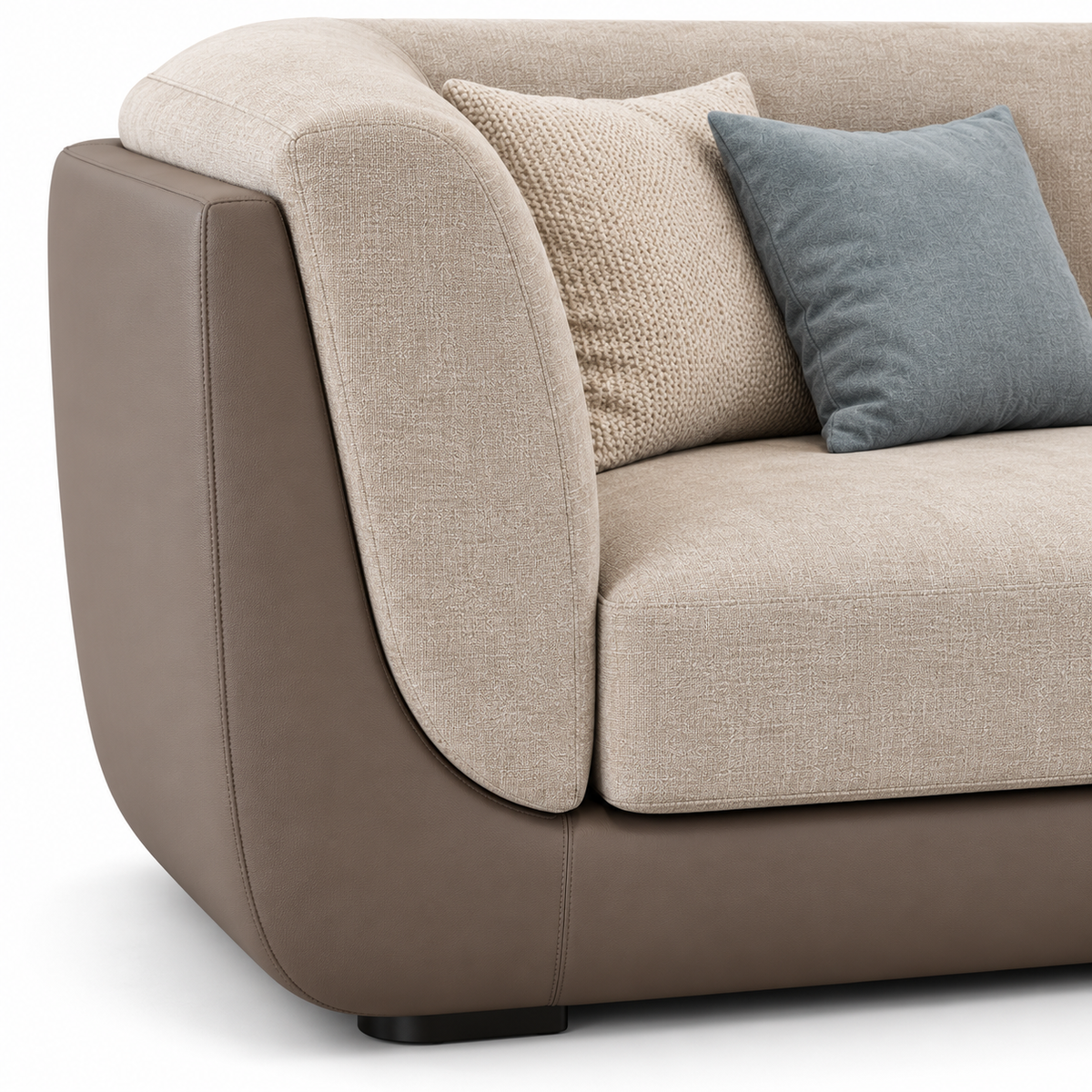 Dual-Tone Curved 3-Seater Sofa
