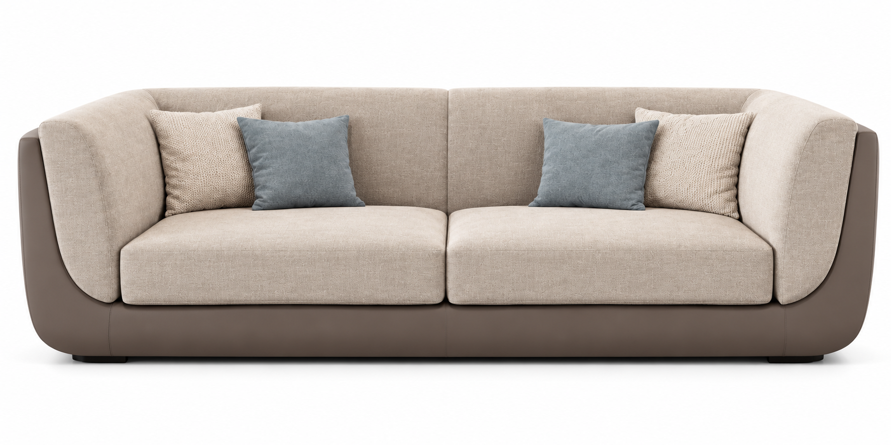 Dual-Tone Curved 3-Seater Sofa