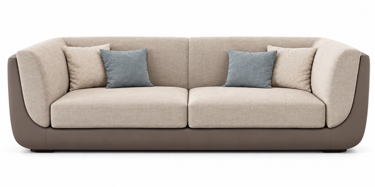 Dual-Tone Curved 3-Seater Sofa