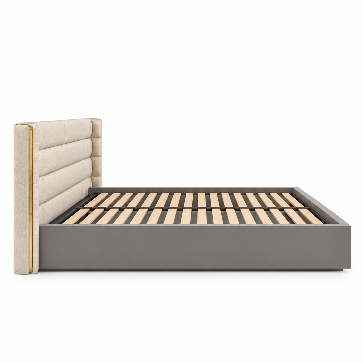 Modern Luxury 5-Piece Bedroom Set with LED Glass Wardrobe & Shoe Rack
