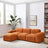 Modular Sectional Sofa with Loop Yarn Fabric