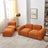 Modular Sectional Sofa with Loop Yarn Fabric