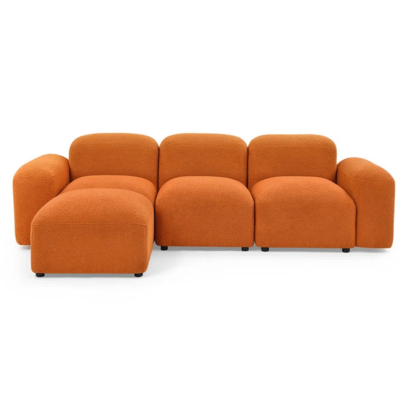 Modular Sectional Sofa with Loop Yarn Fabric