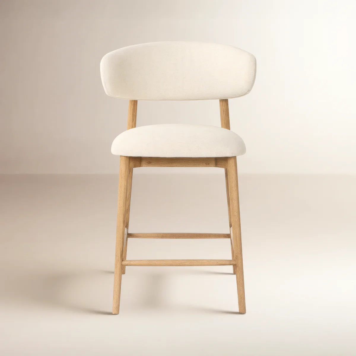 Merlin Upholstered Counter Stool with Solid Wood Frame