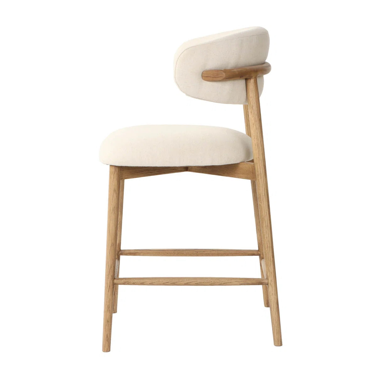 Merlin Upholstered Counter Stool with Solid Wood Frame