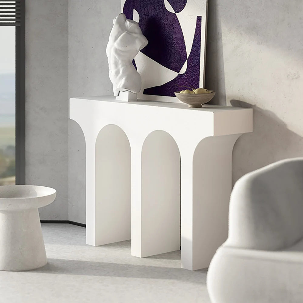 New  White Console Table