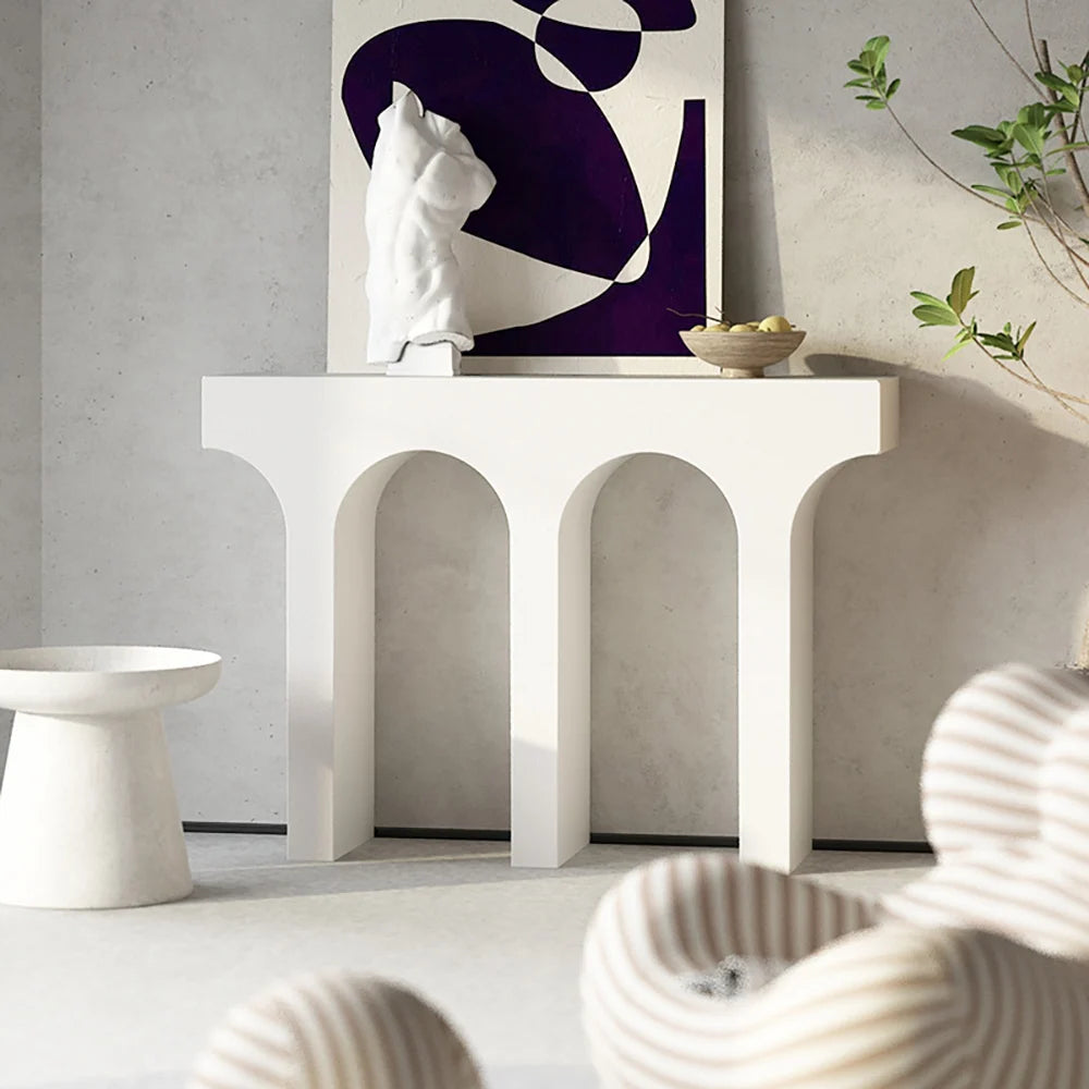 New  White Console Table