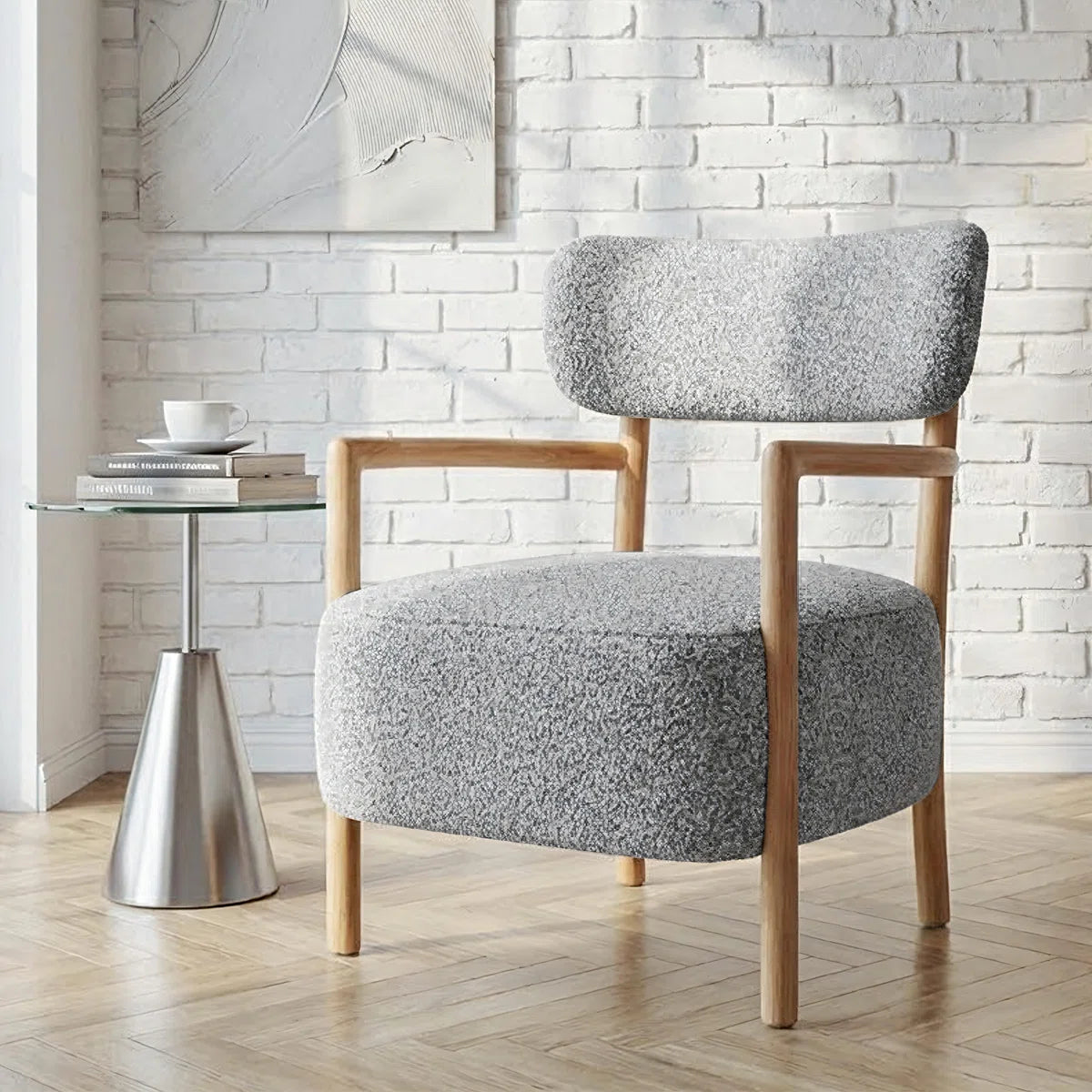 Nora Boucle Nordic Armchair