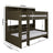 Olivea Dark Olive Wooden Bunk Bed with Storage