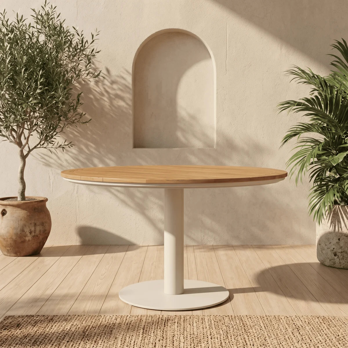 Teak Neo Round  Dining Table