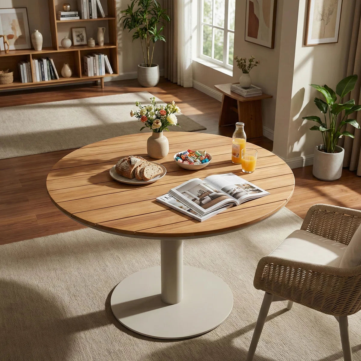 Teak Neo Round  Dining Table