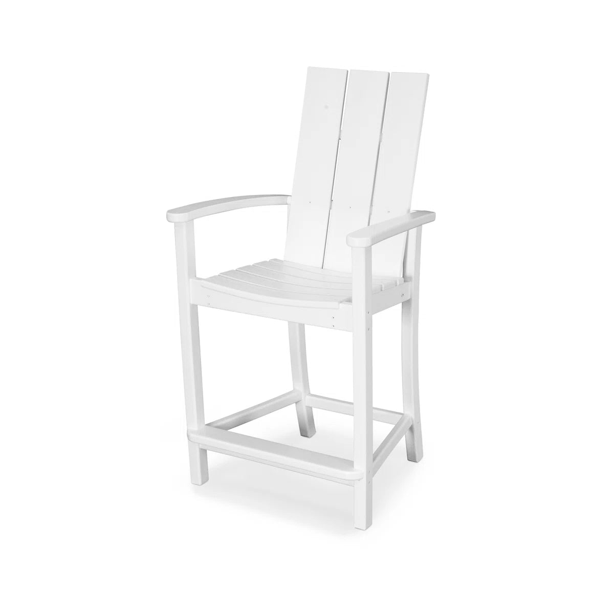White Modern Adirondack Bar Stool