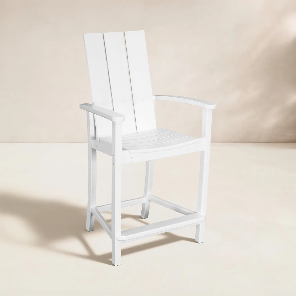 White Modern Adirondack Bar Stool