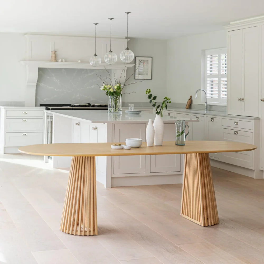Willow Pale Oak Oval Dining Table