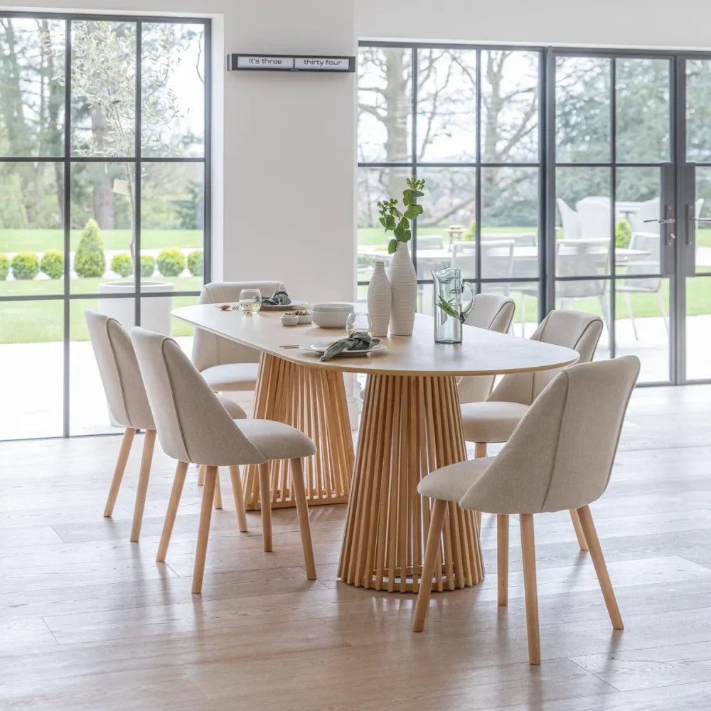 Willow Pale Oak Oval Dining Table