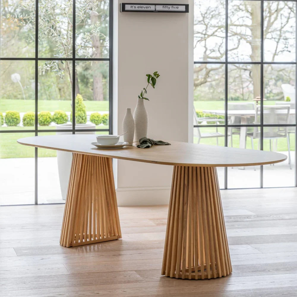 Willow Pale Oak Oval Dining Table