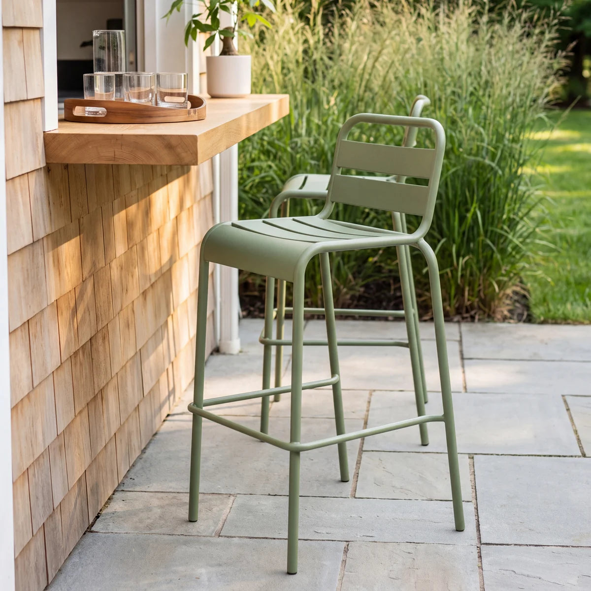 Green Bar Stool (Set of 2)