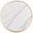 Fluted Bowl Coffee Table with White Marble Top & Brass Base