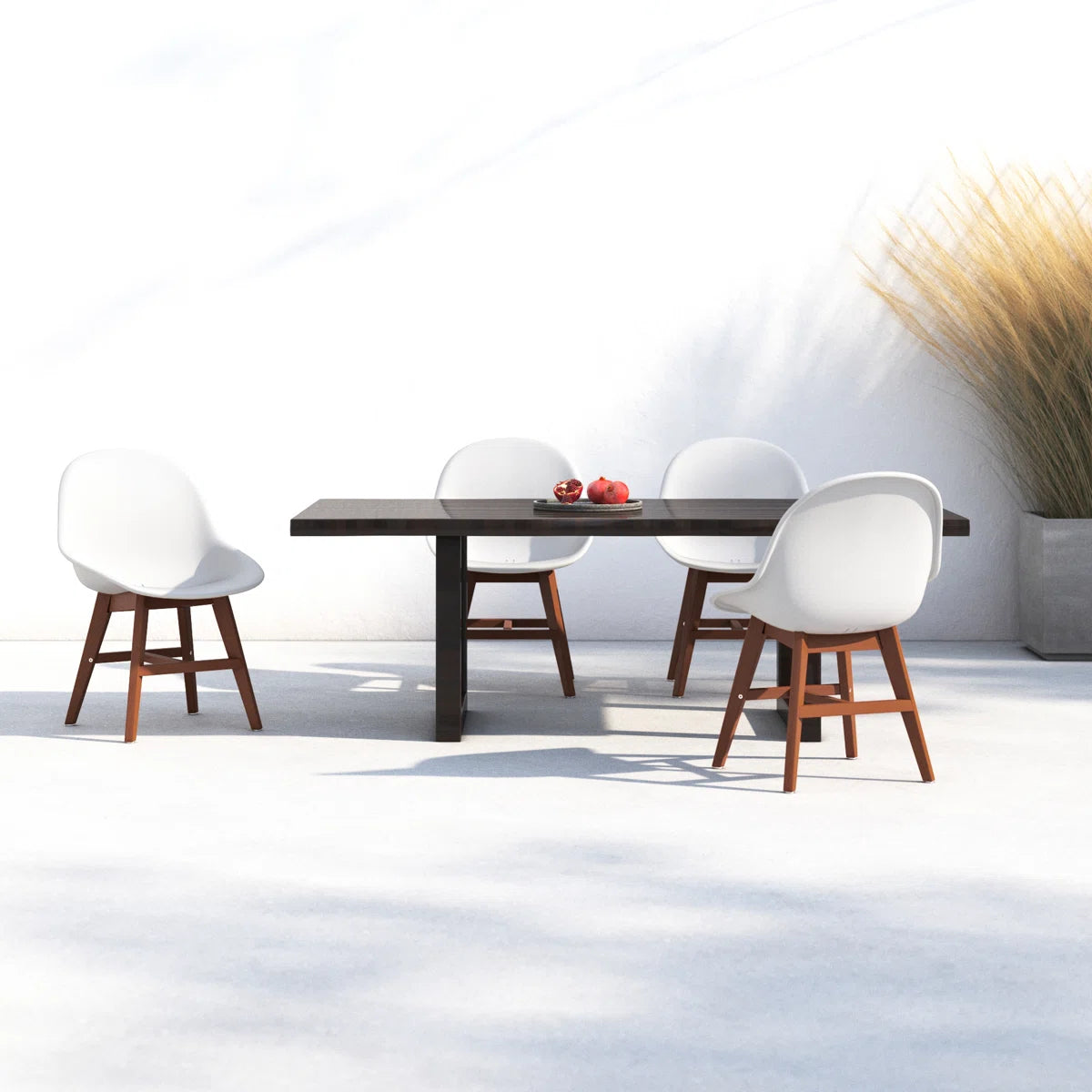 All-Weather Wicker Outdoor Dining Side Chair (Set of 4)