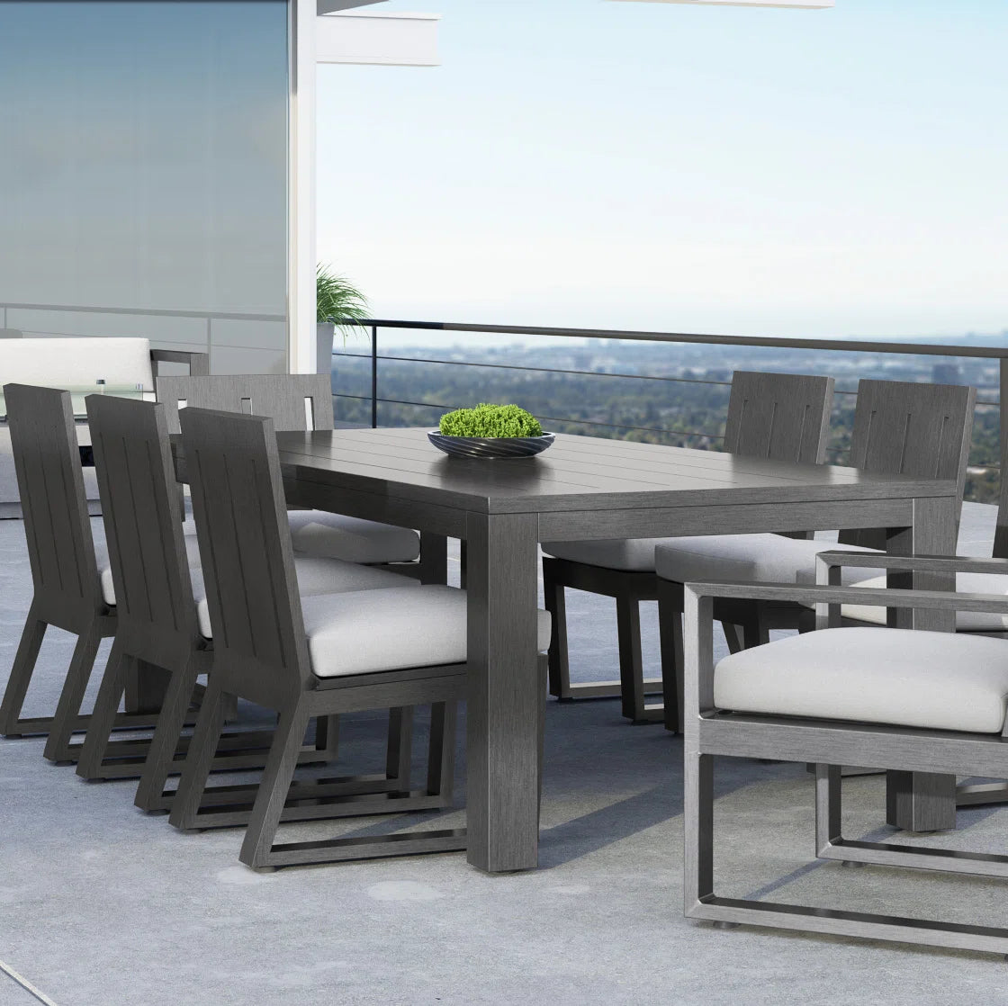 Extendable Powder Coated Aluminum Outdoor Dining Table