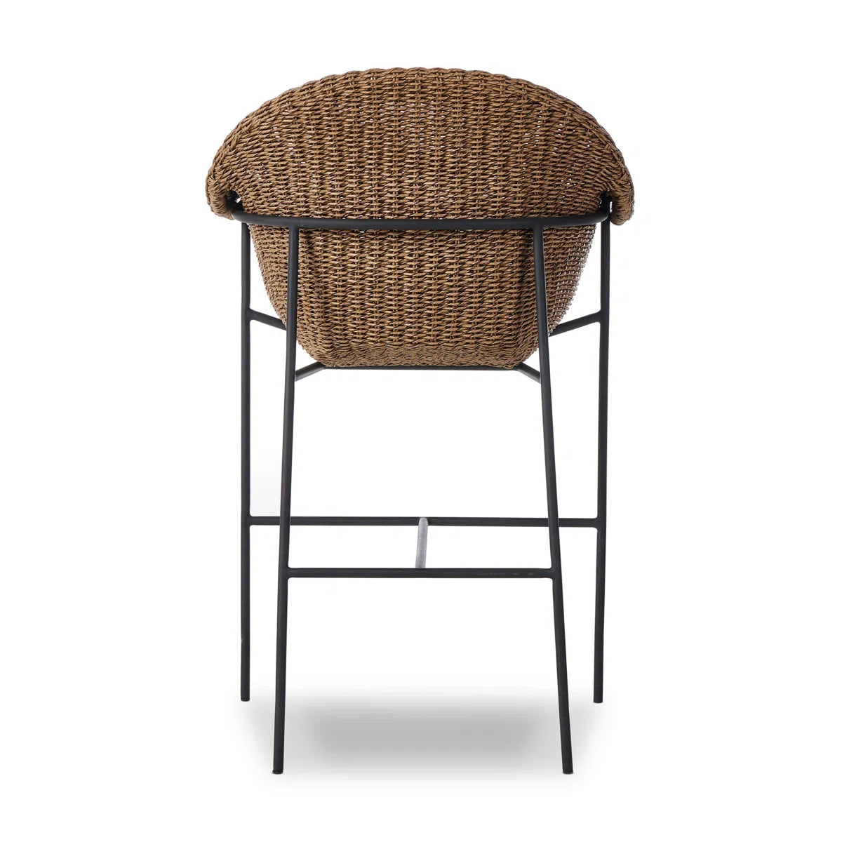 Polyethylene (PE) Wicker Outdoor Bar Stool with Cushion