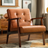 Rowan Tufted Faux Leather Armchair