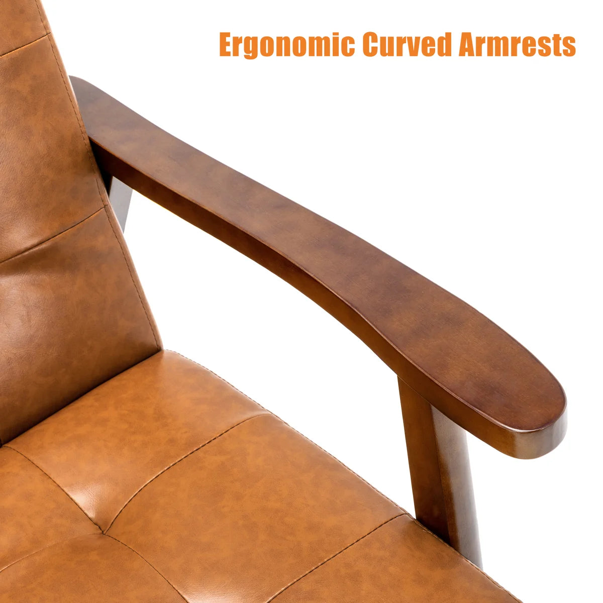 Rowan Tufted Faux Leather Armchair