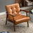 Rowan Tufted Faux Leather Armchair