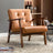 Rowan Tufted Faux Leather Armchair