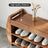 Rustic Flip-Top Shoe Rack Bench