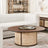 Saphire Brown Wood Round Coffee Table