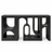 Sculptural Black Geometric Console Table with Arch Cutouts