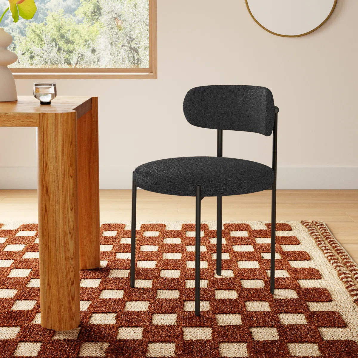 Sherlahome Back Boucle Chair