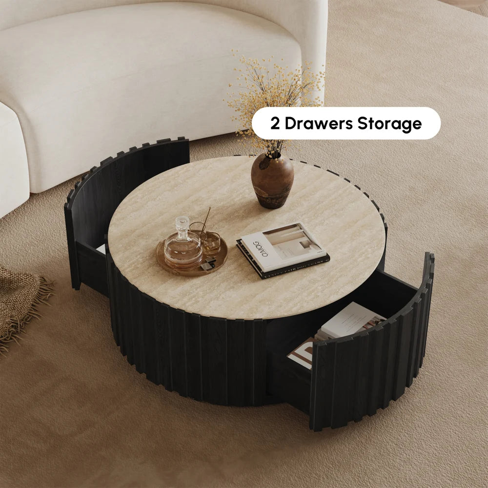 Sorella Solid Wood Round Coffee Table