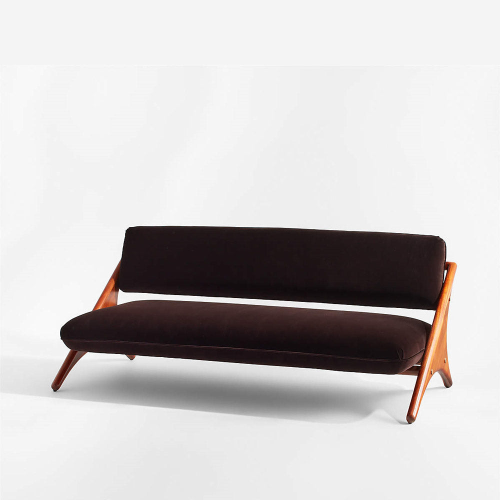 Sorelle Espresso Velvet Sofa