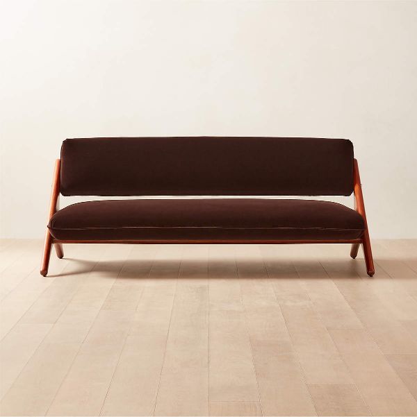 Sorelle Espresso Velvet Sofa