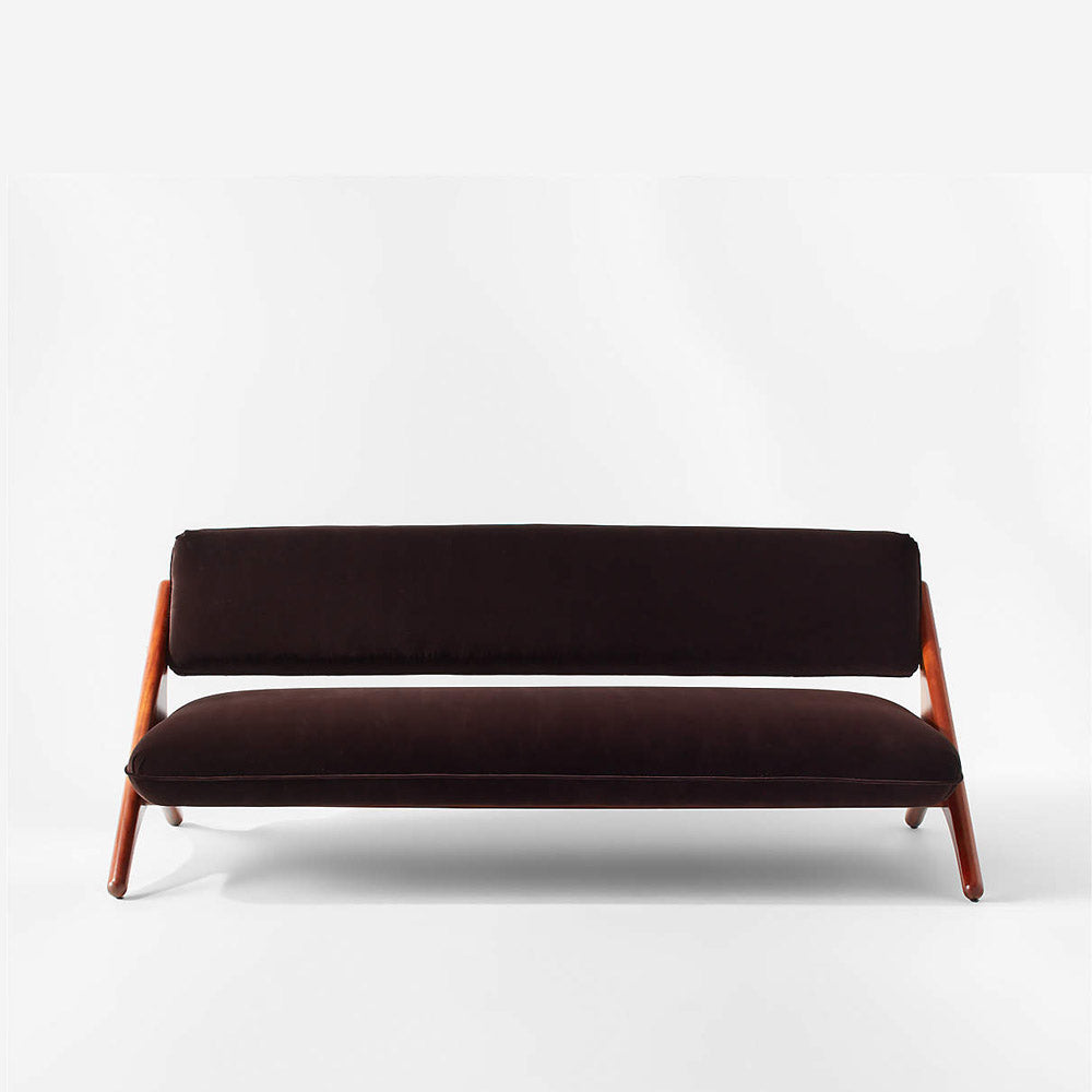 Sorelle Espresso Velvet Sofa