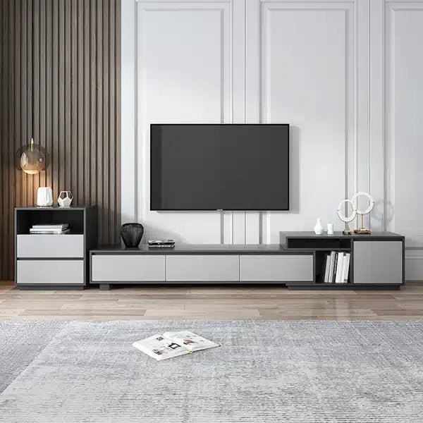 TV Console With Extendable Entertainment Center
