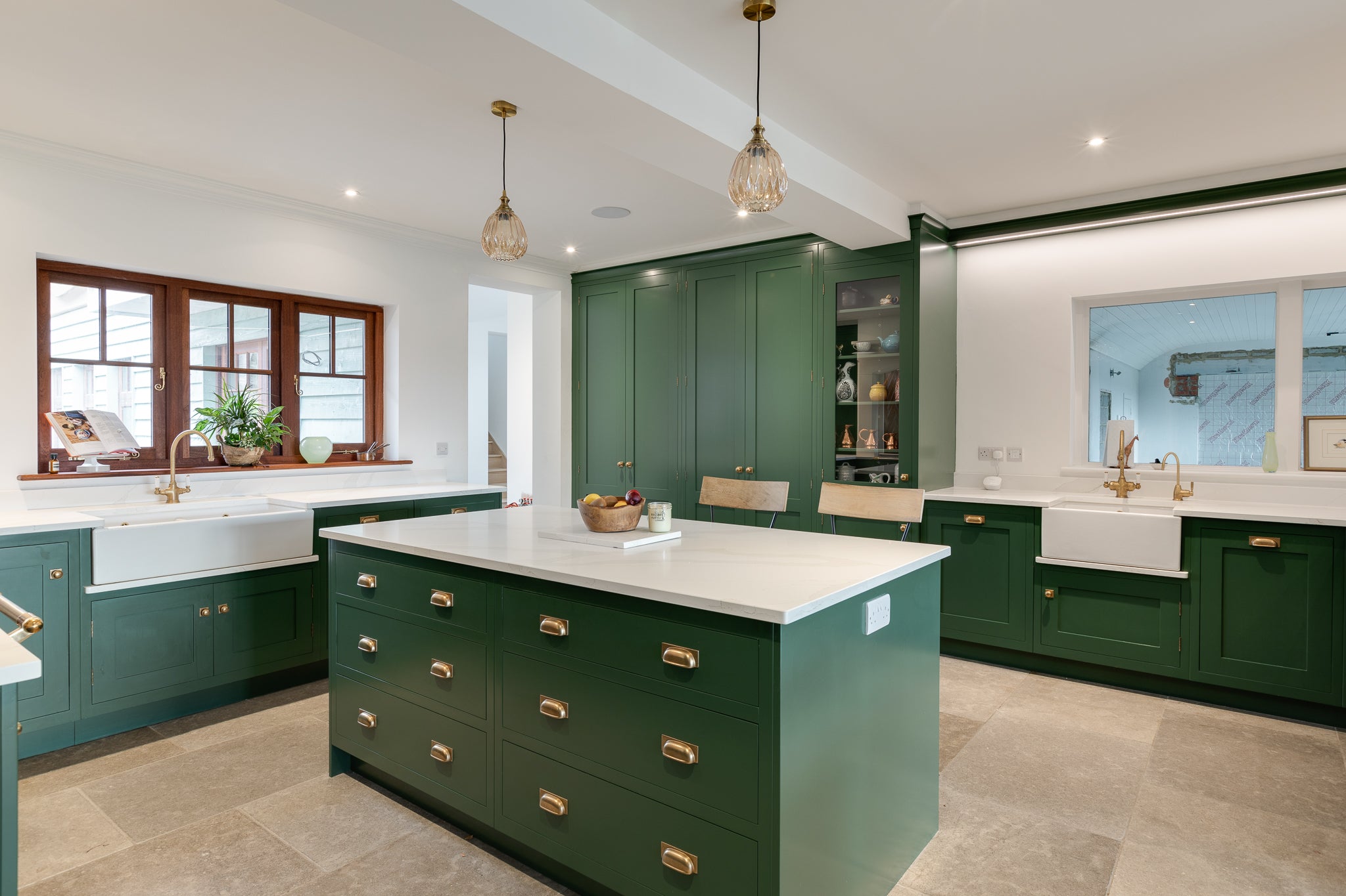 The Classic Country Green Kitchen
