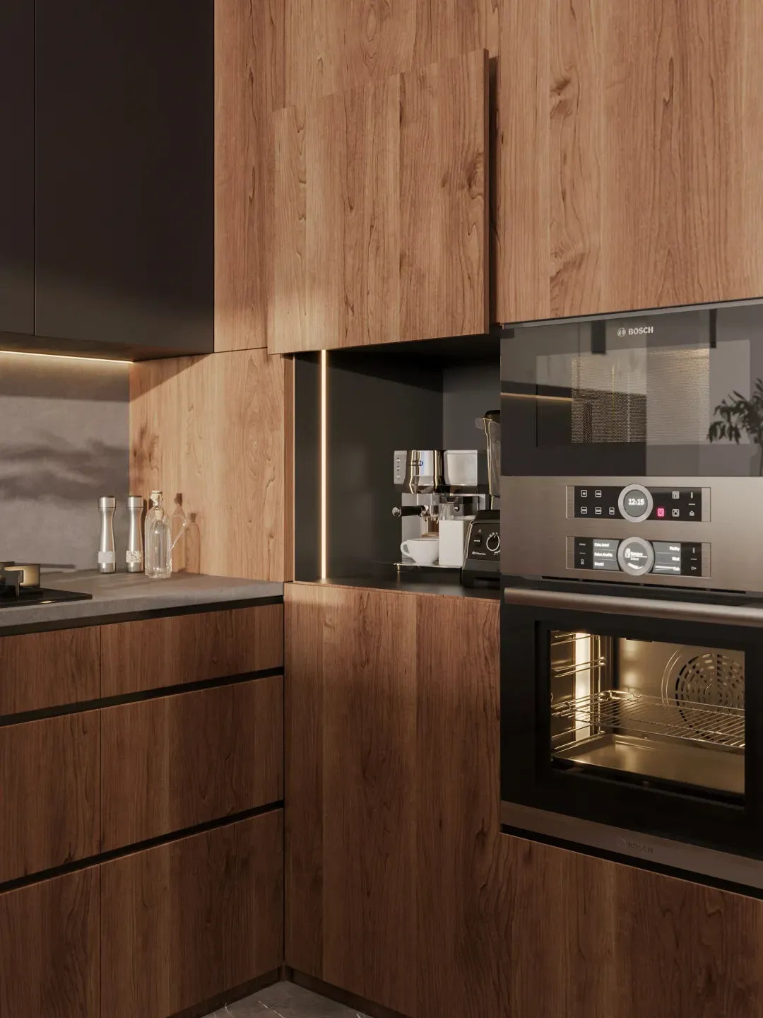 The Loft Walnut Kitchen