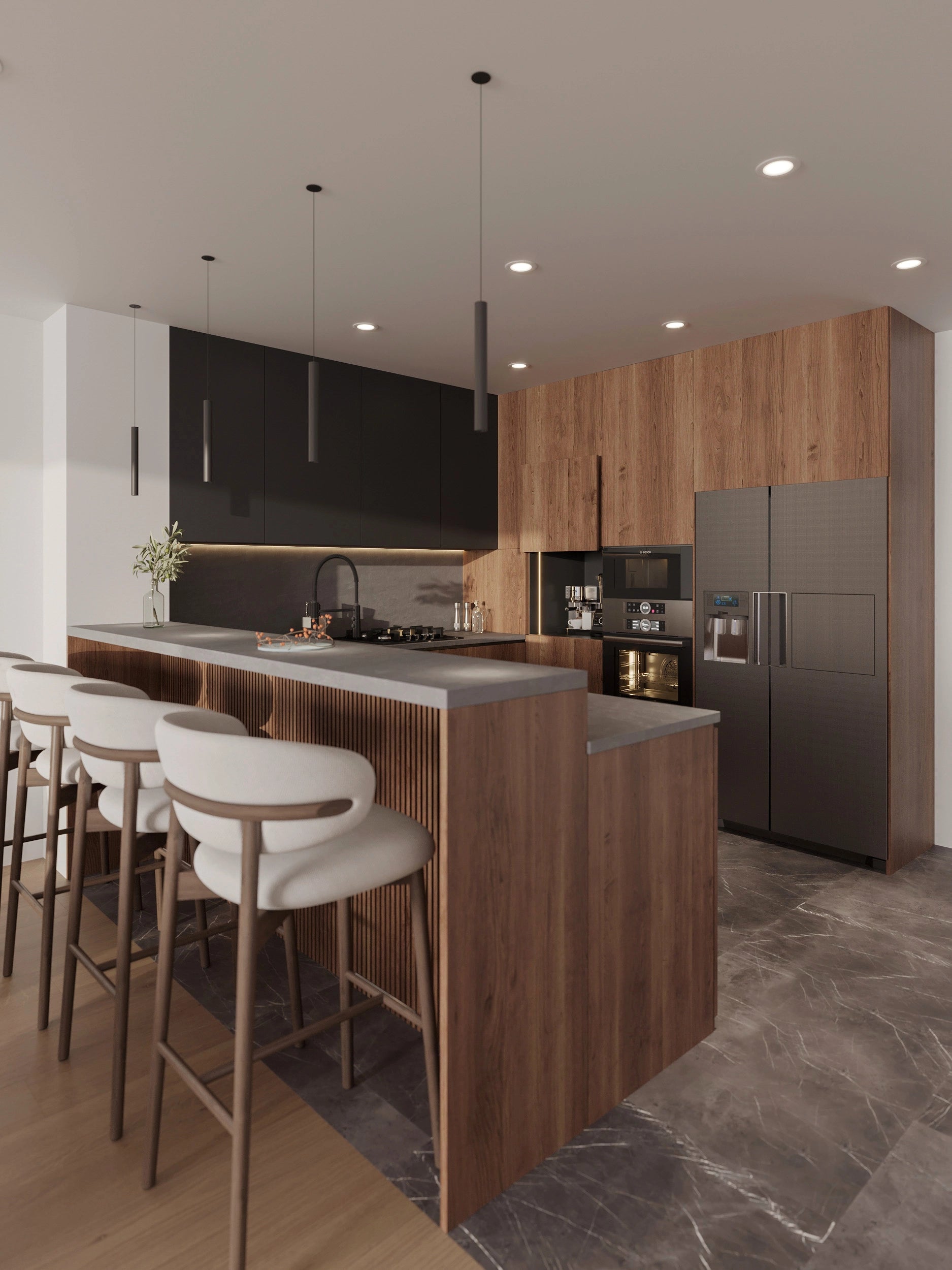 The Loft Walnut Kitchen