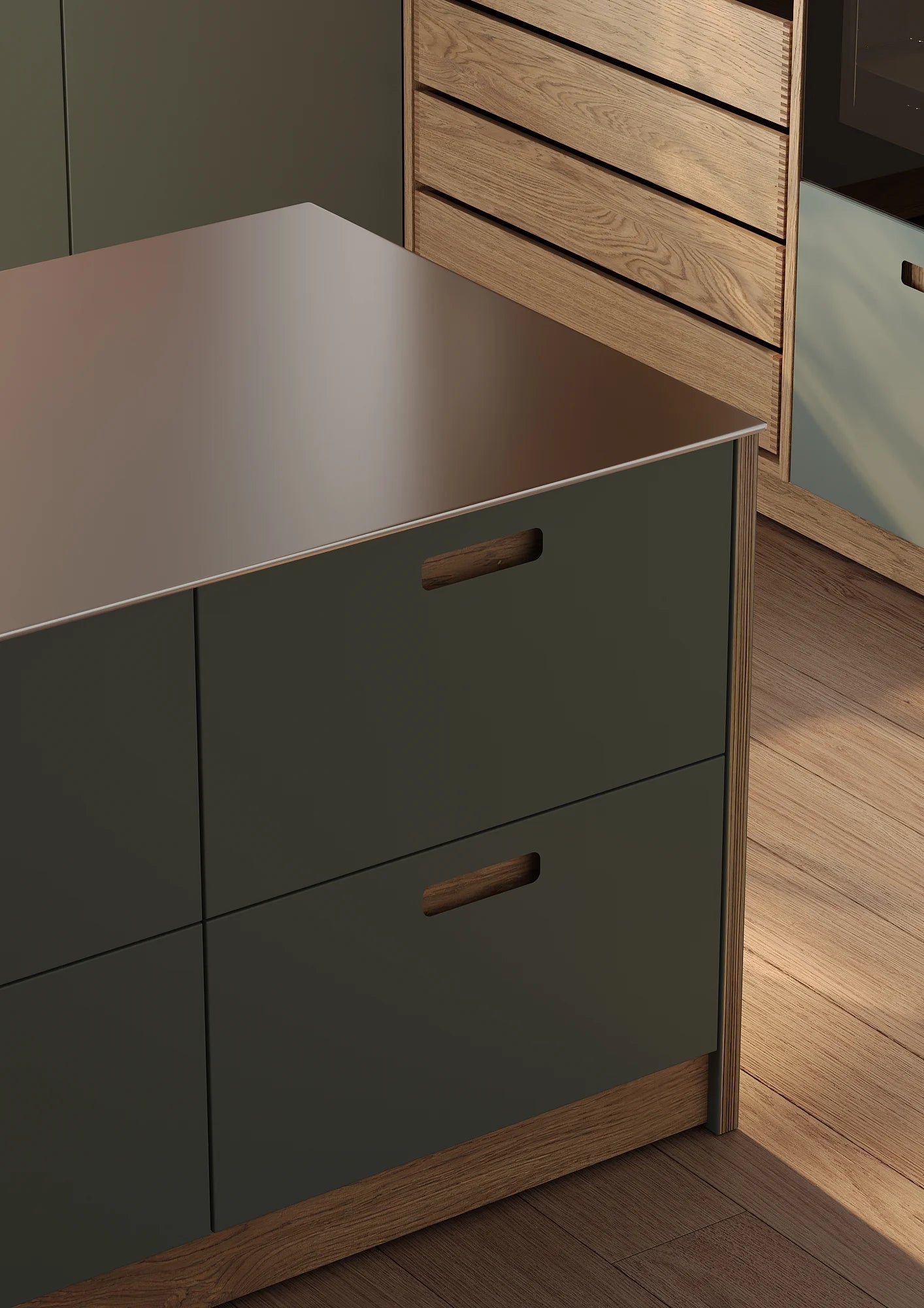 The Scandinavian Green Kitchen