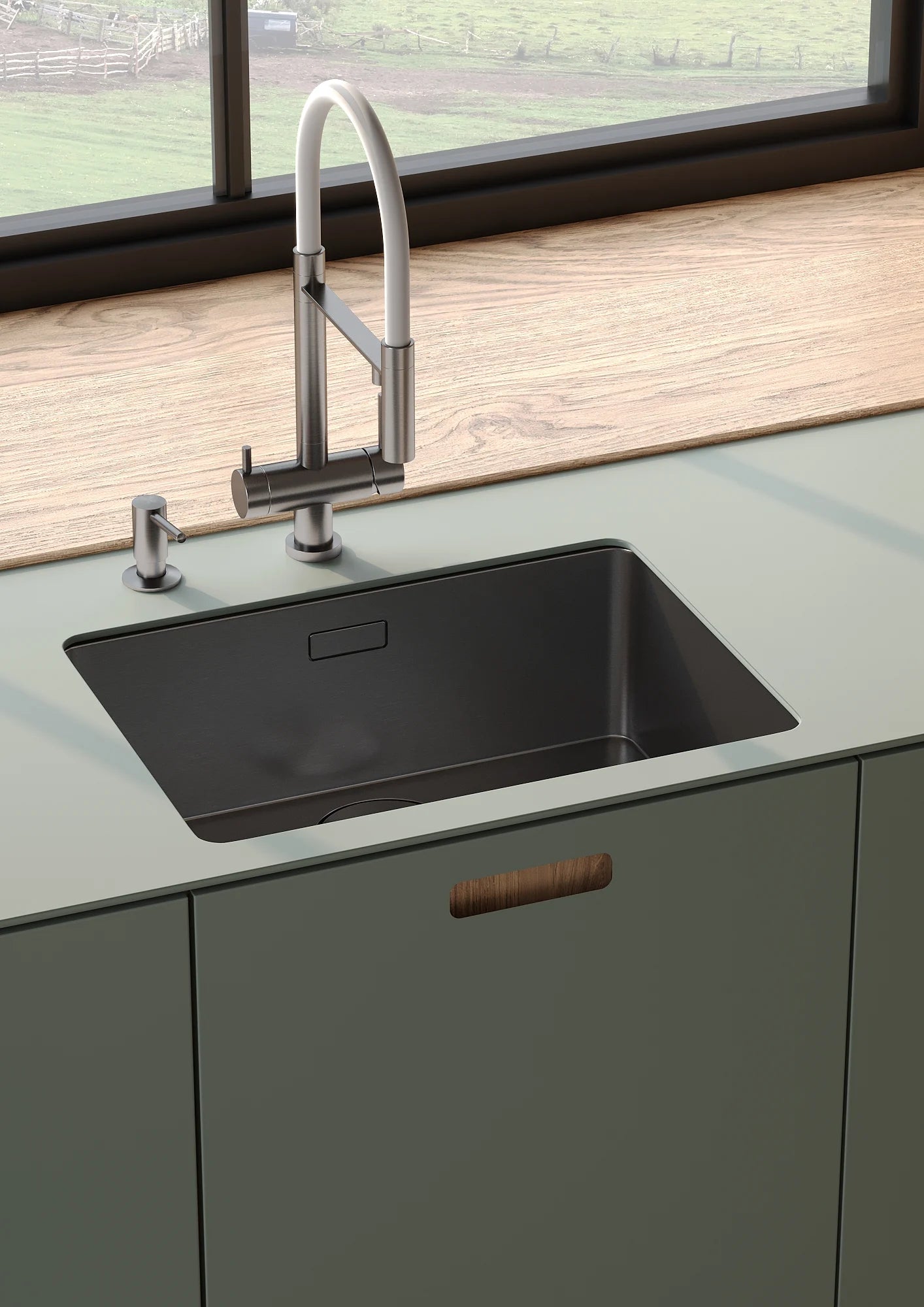 The Scandinavian Green Kitchen
