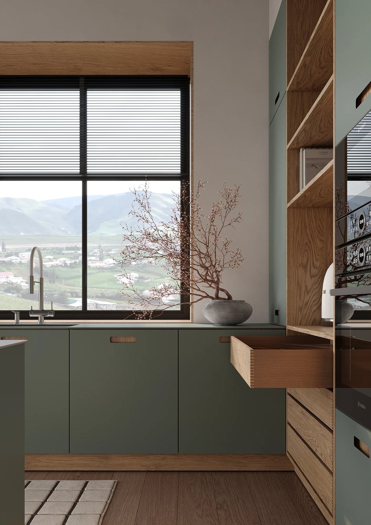 The Scandinavian Green Kitchen
