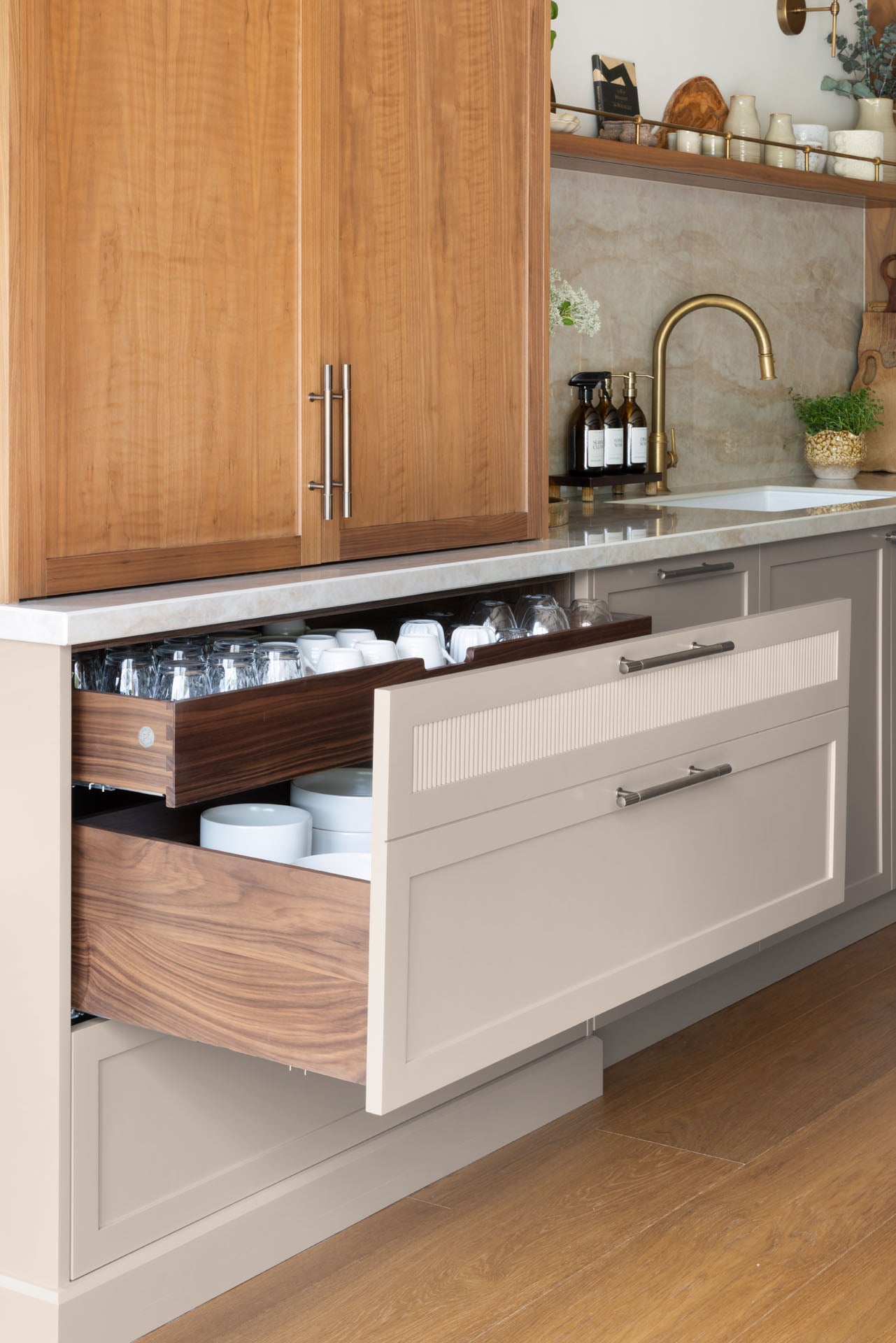 The Walnut Reeded Shaker Kitchen