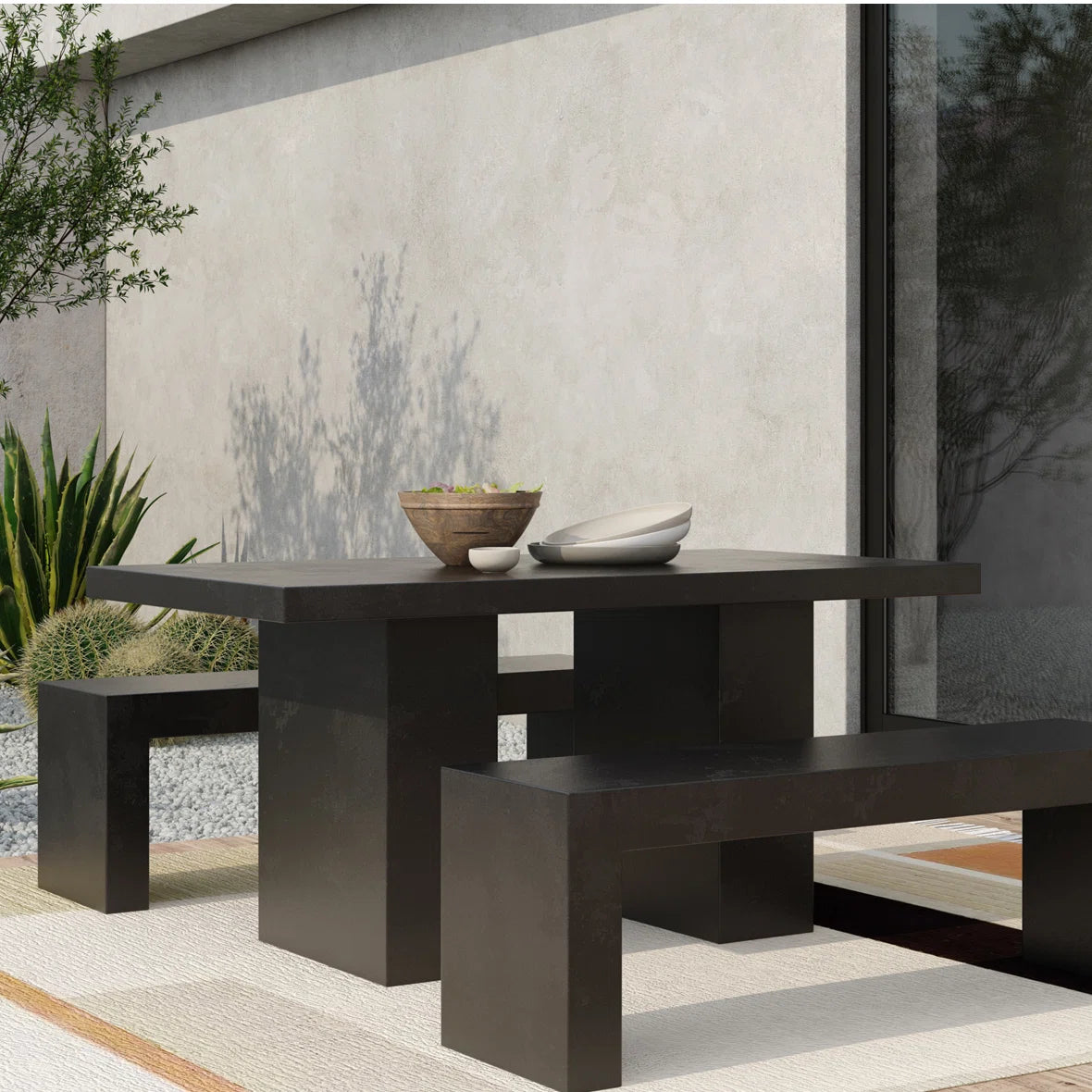 Nolta Fiber-Reinforced Cement Outdoor Dining Table